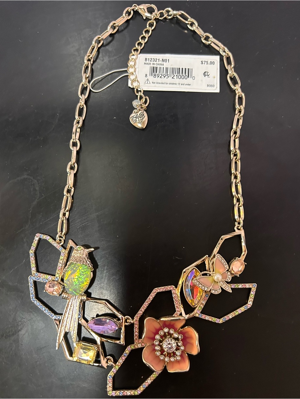 Betsey Johnson Hummingbird Necklace (NWT) - Picture 6 of 6